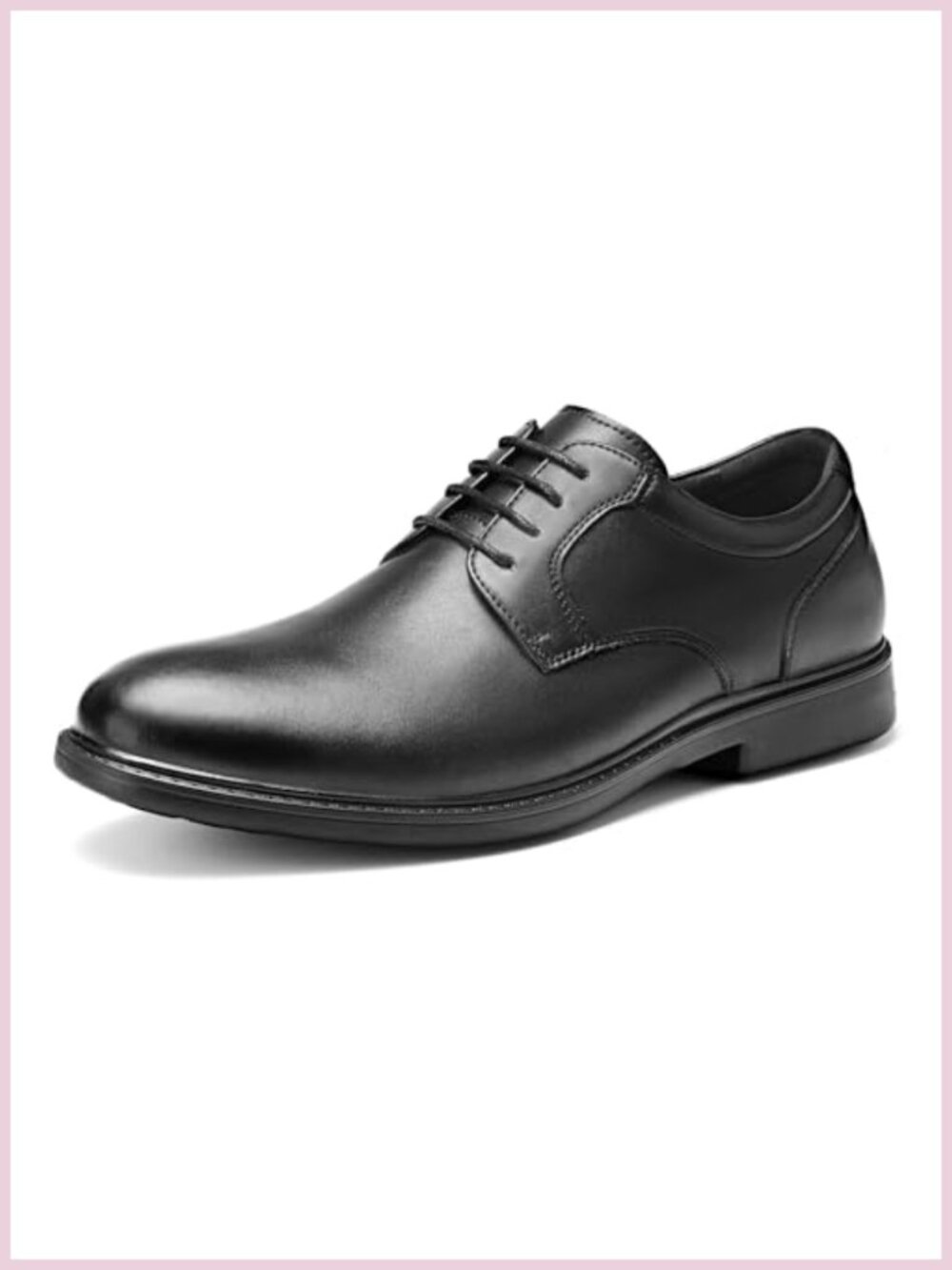HEEZ Men's Black Oxford Dress Shoes Split Leather Lace-Up Formal